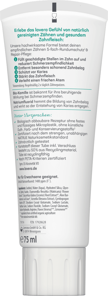 Zahnpasta Sensitive & Repair, 75 ml