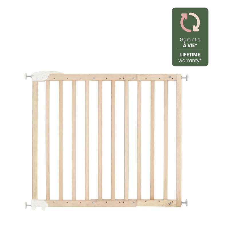 Barrière de sécurité Déco Pop extensible en bois naturel Badabulle