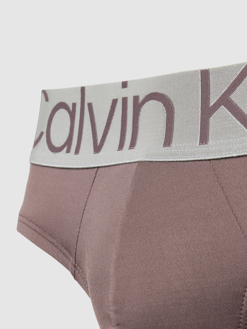 Slip mit elastischem Logo-Bund im 3er-Pack in grün