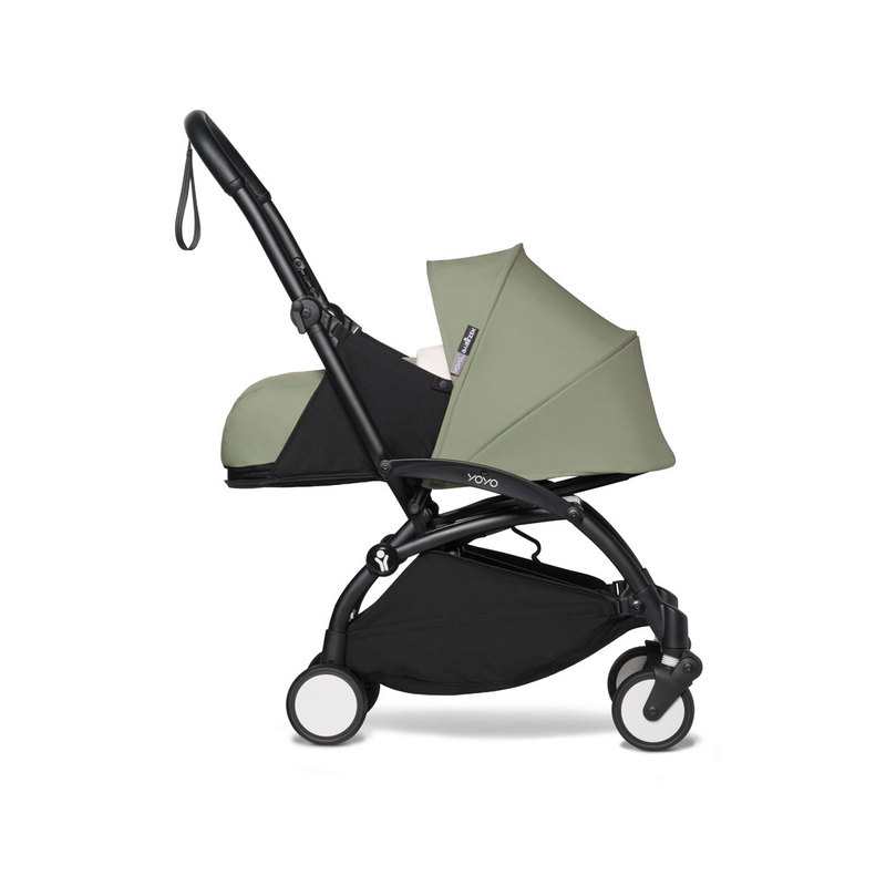 Poussette Yoyo2 4 roues châssis noir assise 0+ olive Babyzen