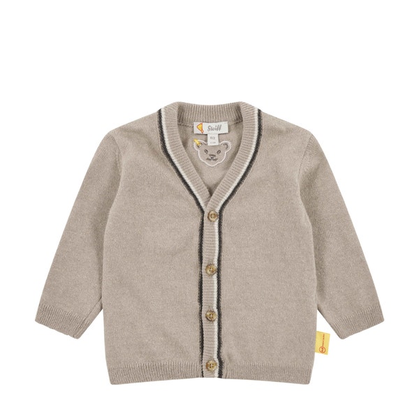Strickjacke, hellgrau für Jungs