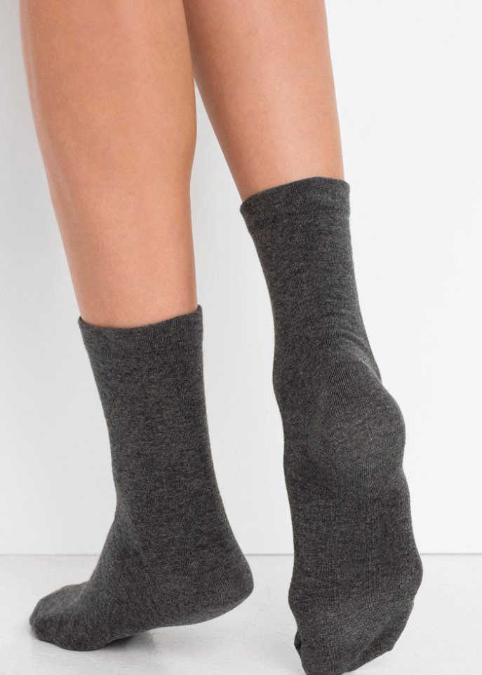 Socken mit druckfreiem Bündchen (4er Pack) mit Bio Baumwolle