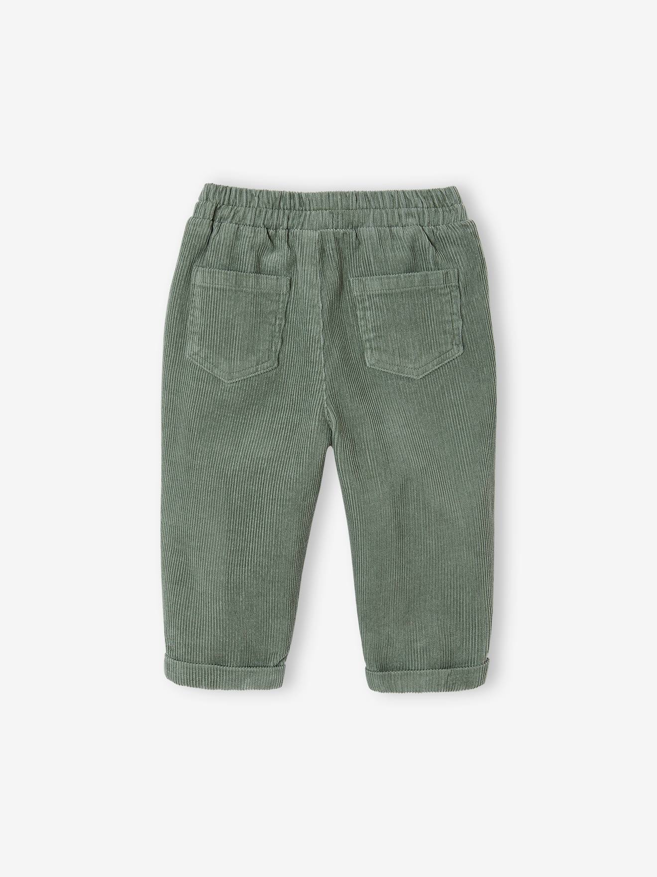 Vertbaudet Baby Cordhose mit Schlupfbund - graublau