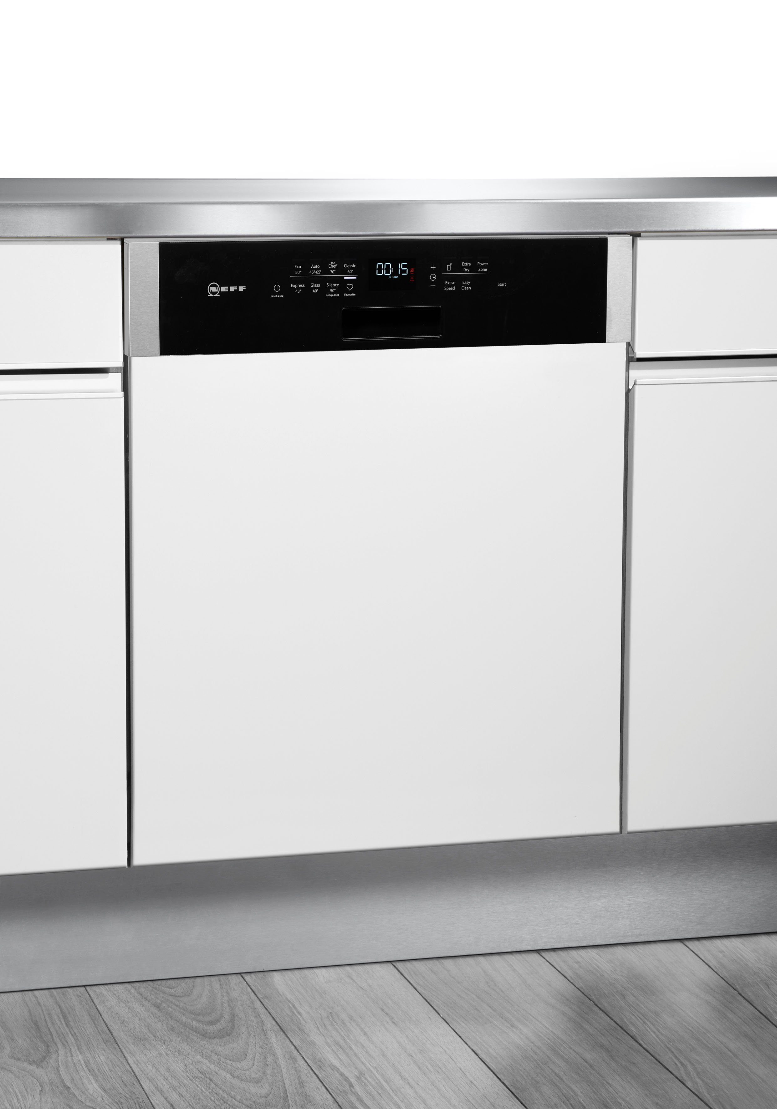 NEFF teilintegrierbarer Geschirrspüler, S147EAS39E, 13 Maßgedecke