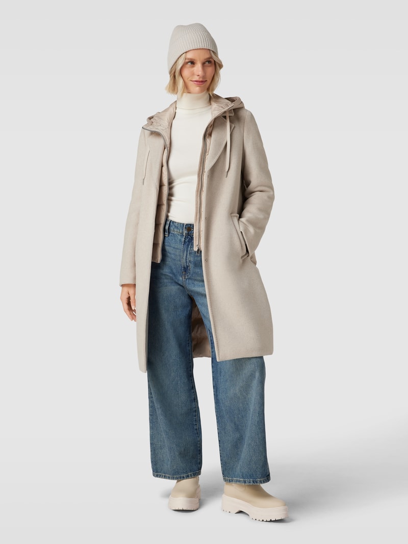 Kurzmantel im Double-Layer-Look in beige