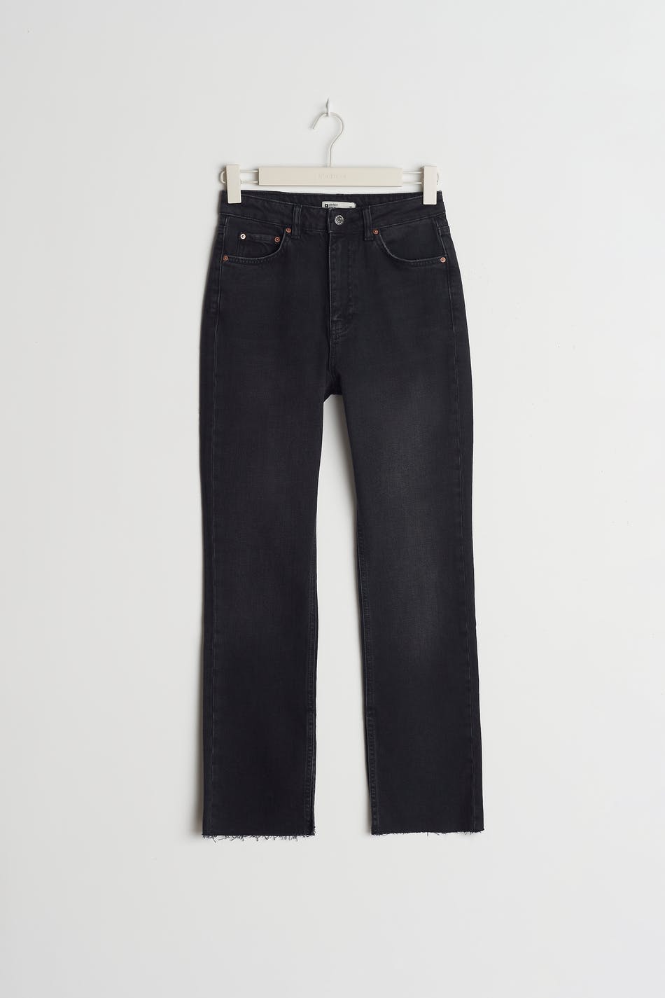 High waist petite slit jeans