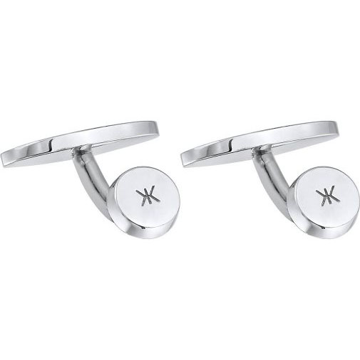 KUZZOI Manschettenknopf Oval Plättchen Poliert Elegant 925 Silber