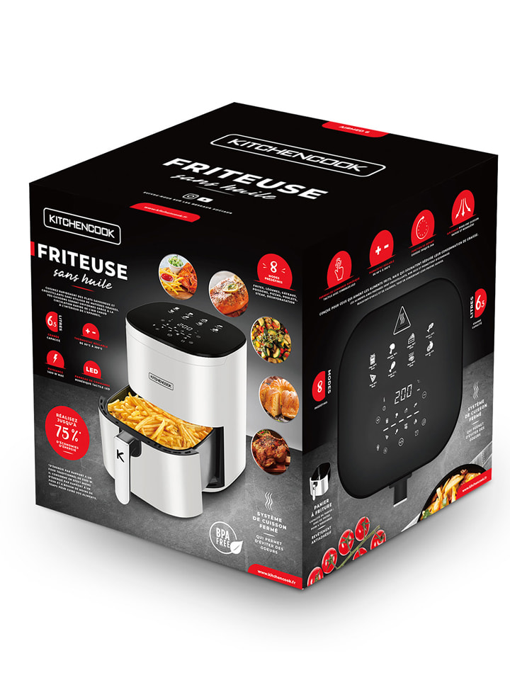 KITCHENCOOK Heißluftfritteuse ''Airmed_6'' in Weiß - (B)38 x (H)69,5 x (T)35 cm günstig kaufen onesize