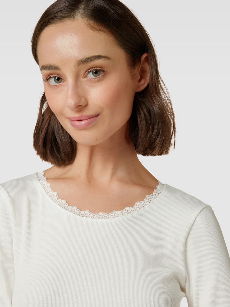 Longsleeve mit Rundhalsausschnitt in offwhite