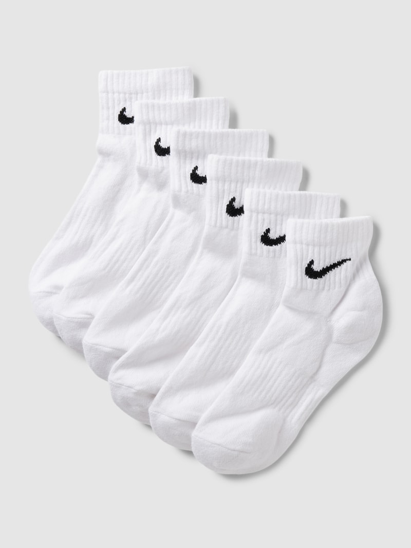Socken mit Logo-Detail Modell 'EVERYDAY CUSHION' im 6er-Pack in weiß