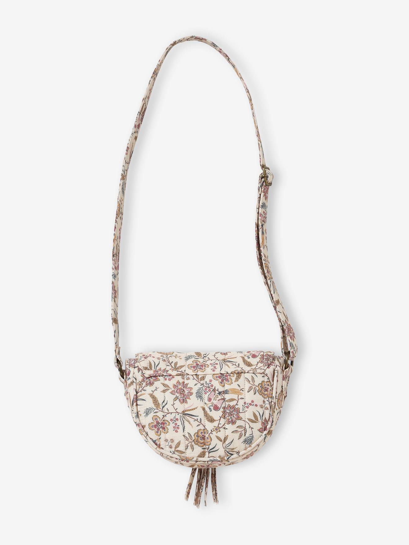 Sac fille imprimé fleuri beige imprimé