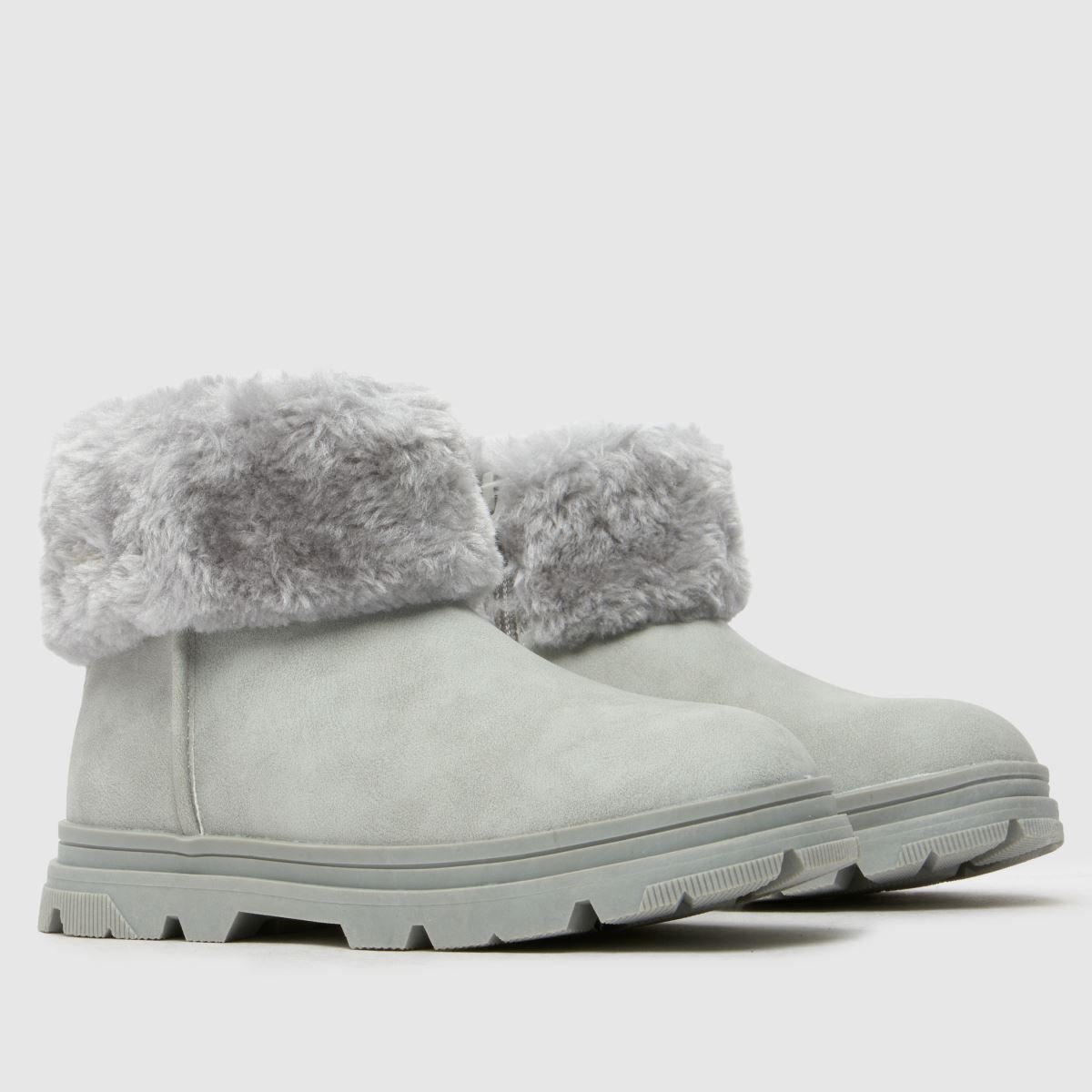 schuh grå körsbärspälsmanschett flickstövlar junior