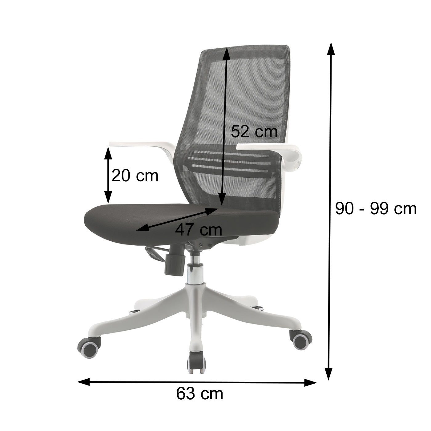 SIHOO Bistrostuhl SIHOO-J88, Ergonomische C-Bogen-Rückenlehne