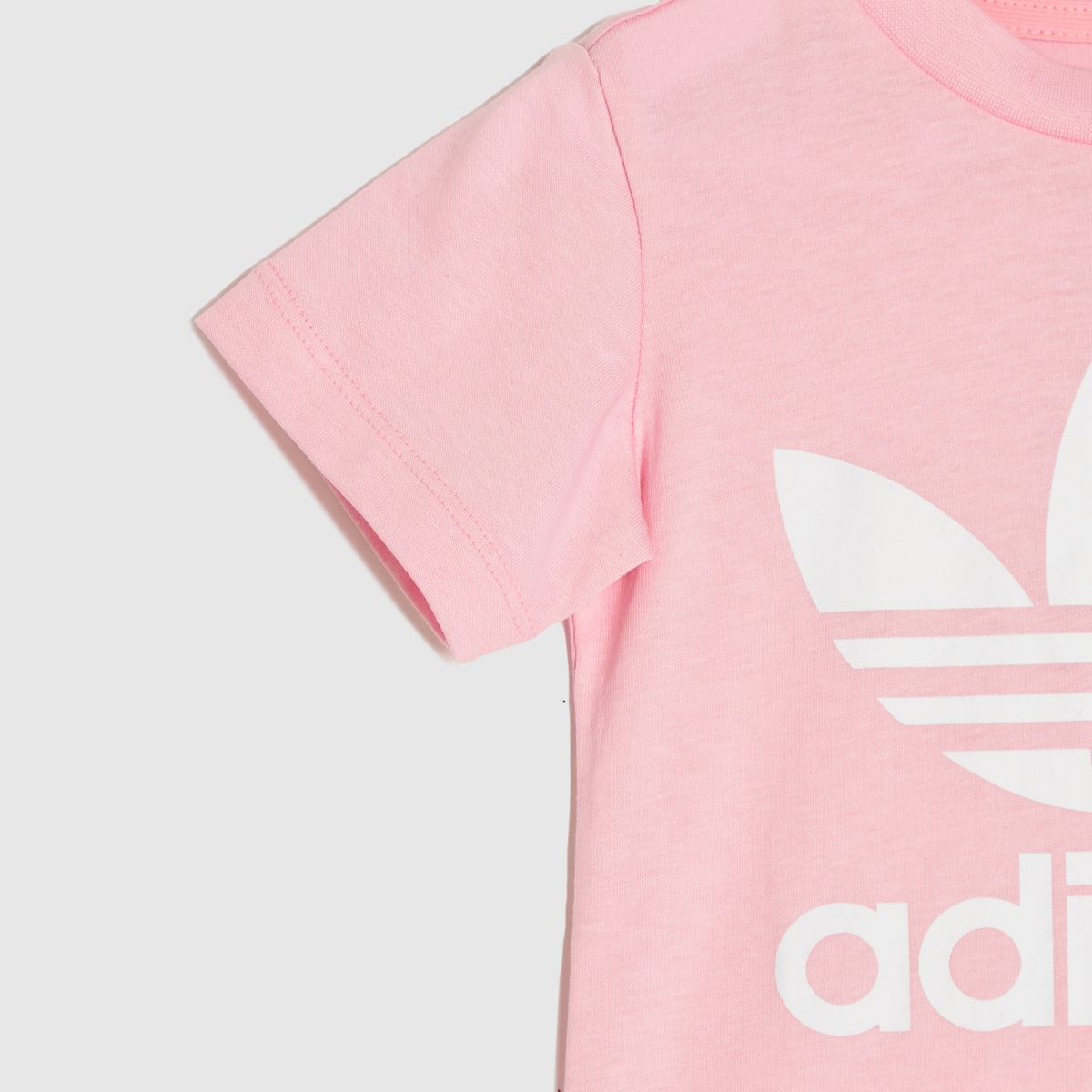 adidas – Rosa t-shirt med trefoil-motiv för barn