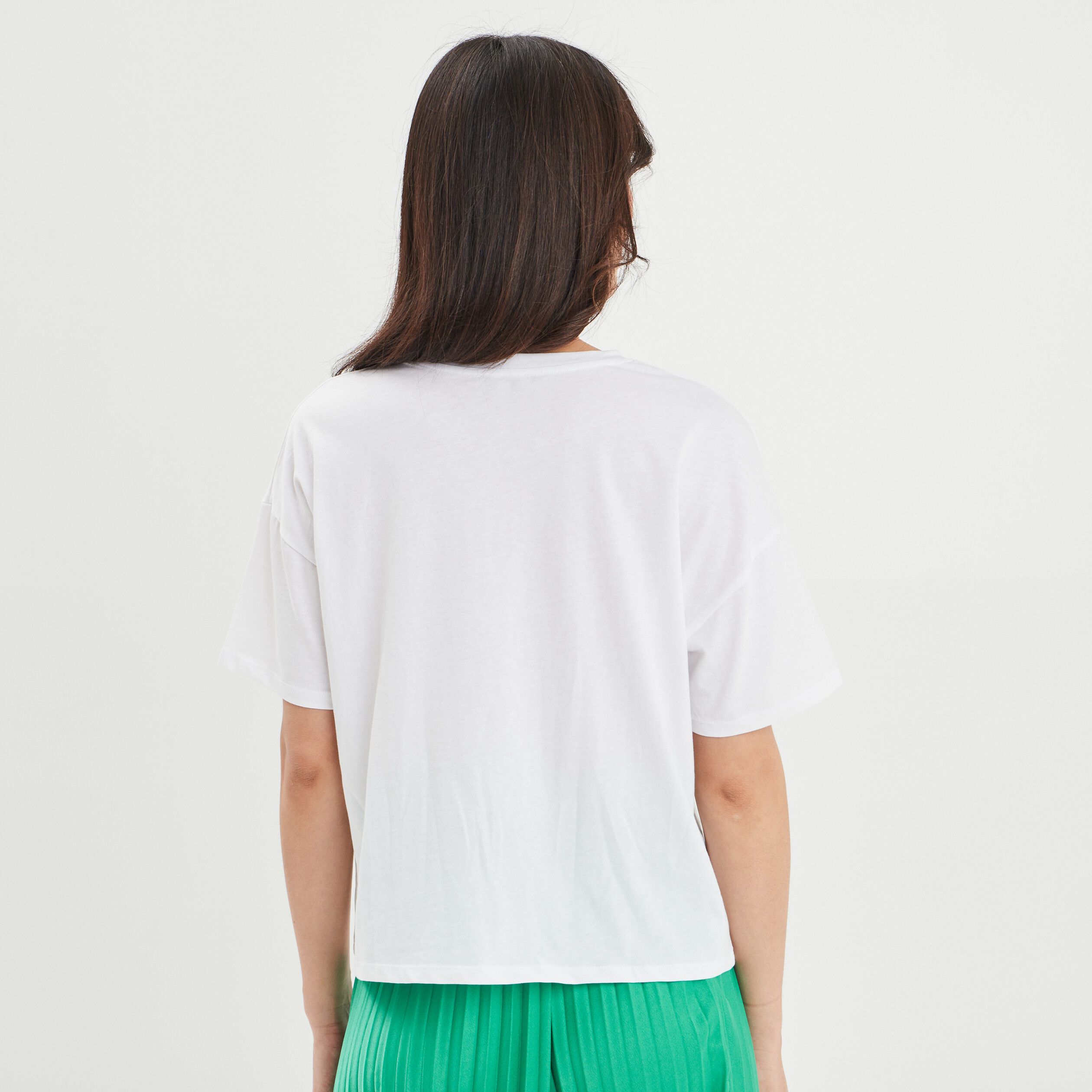 T-shirt manches courtes blanc femme | La Halle