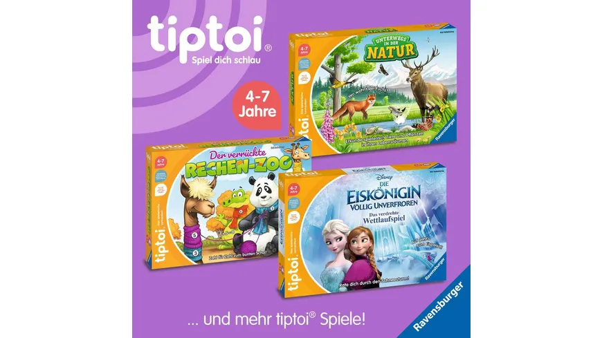 Ravensburger tiptoi - Der verrückte Rechen-Zoo - Lernspiel ab 4 Jahren