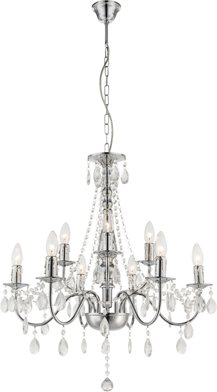 Globo Lighting - WILLIAM - Luster Metall verchromt, 9x E14