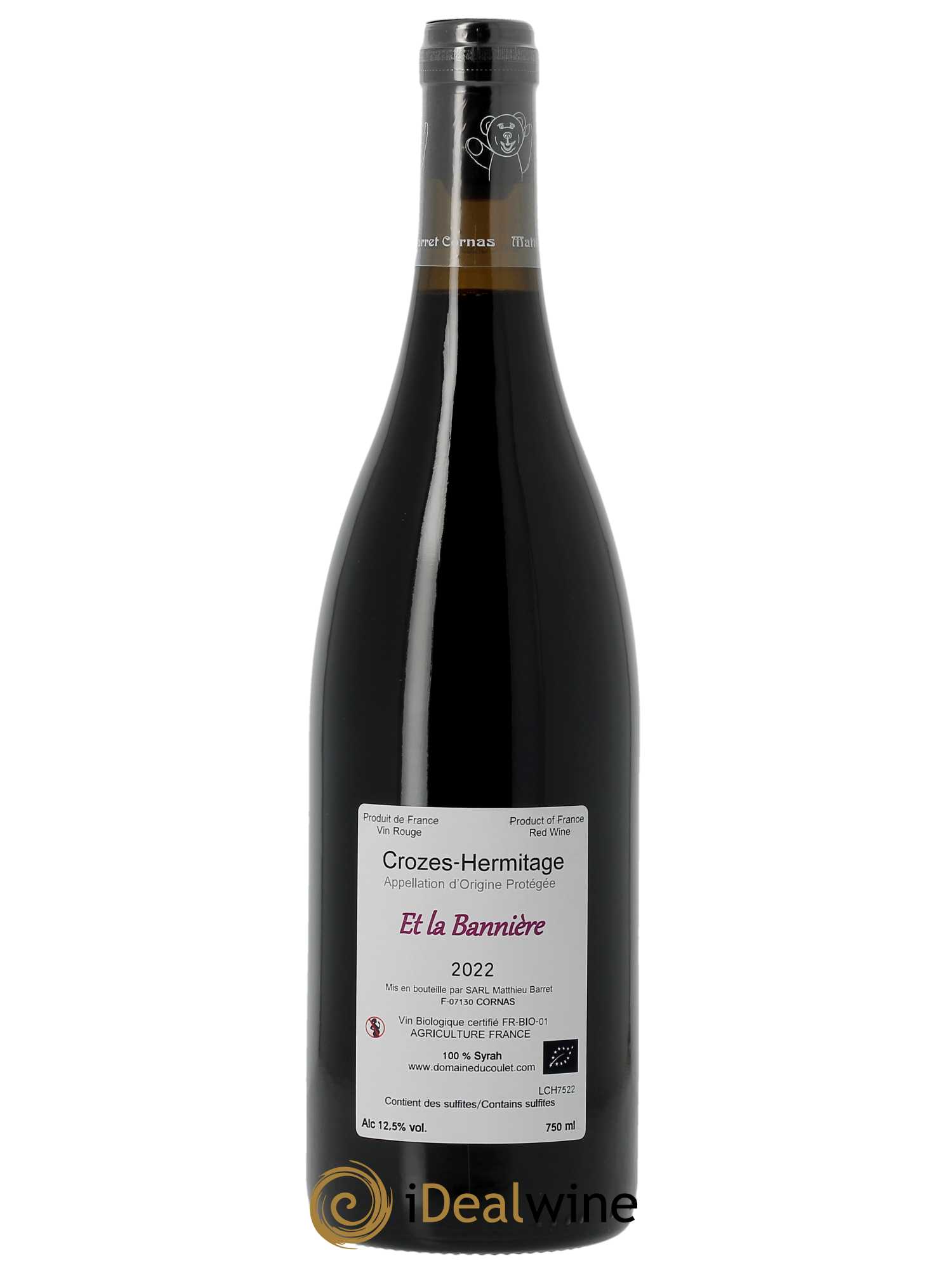 Crozes-Hermitage Et la Bannière Coulet (Domaine du) - Matthieu Barret  2022 - Lot de 1 Bouteille