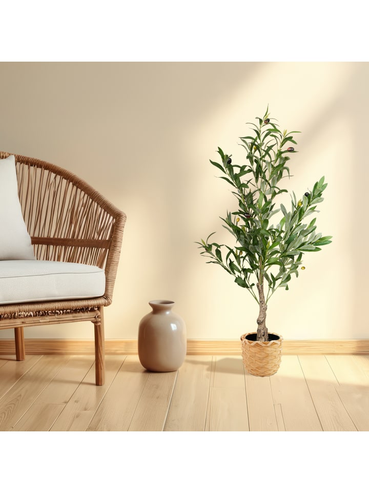 relaxdays Olivenbaum künstlich in Grün/ Braun - 90 cm günstig kaufen onesize