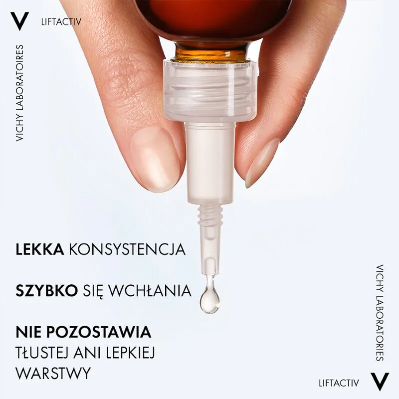 „Vichy Liftactiv Supreme“ skaistinamasis serumas su vitaminu C ir 15 % gryno vitamino C.