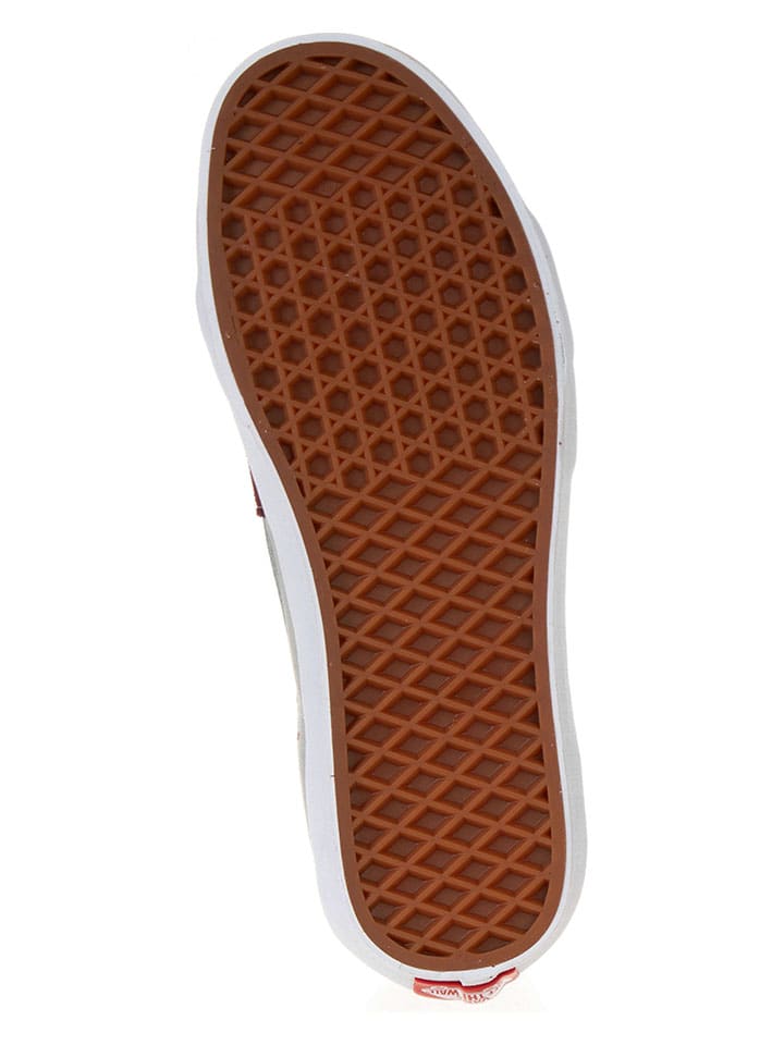 Vans Leder-Sneakers in Bordeaux/ Grau günstig kaufen
