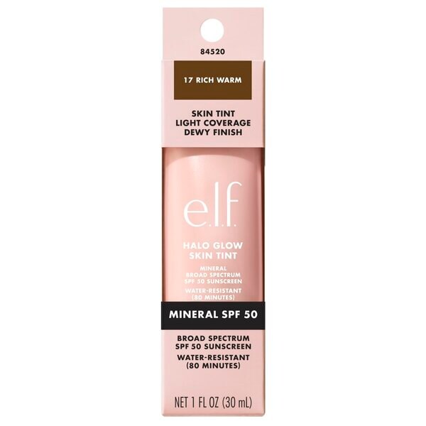 elf Halo Glow SPF50 17 gazdag, meleg bőrtónusú árnyalat 30ml