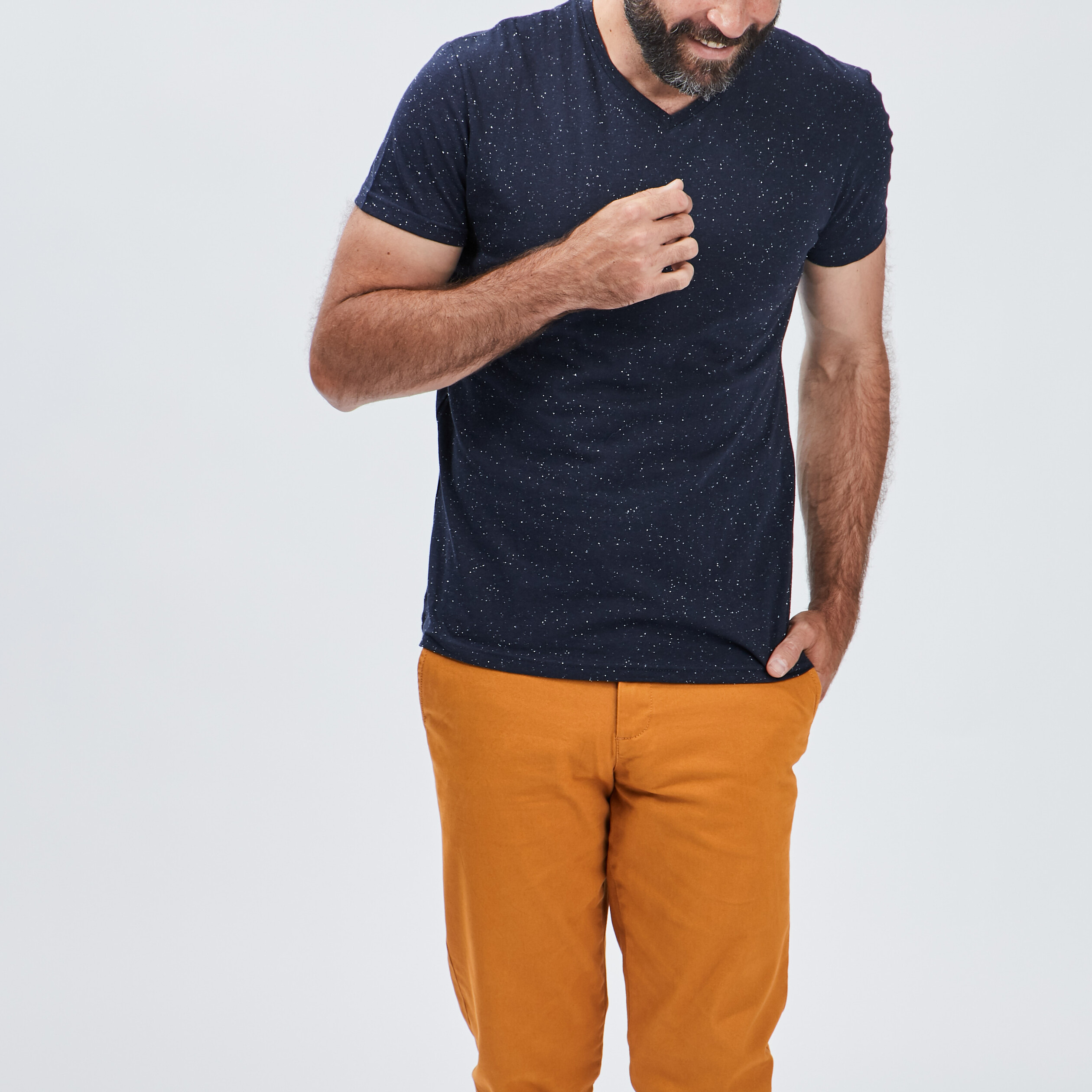T-shirt manches courtes bleu marine homme | La Halle