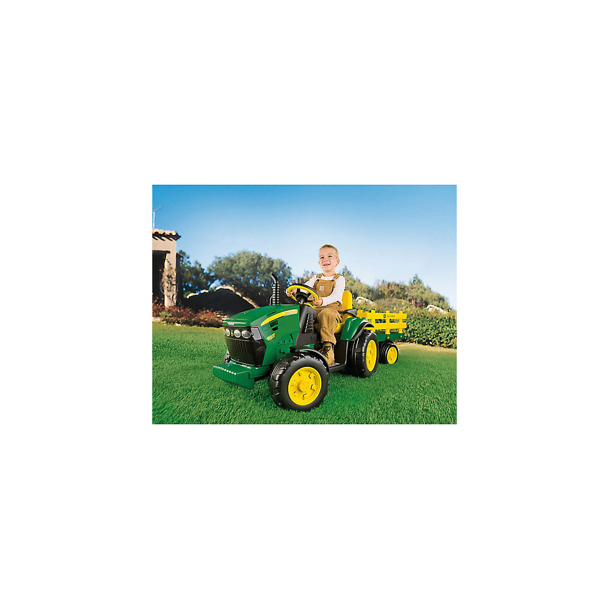 John Deere Elektrofahrzeug mit Anhänger 12V