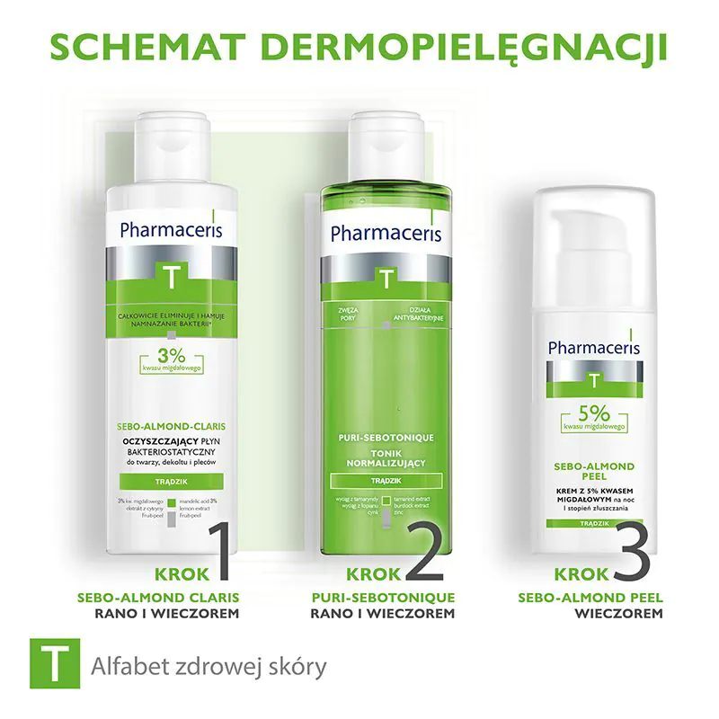 „Pharmaceris T Sebo-Almond Peel“ naktinis kremas su 5 % migdolų rūgštimi
