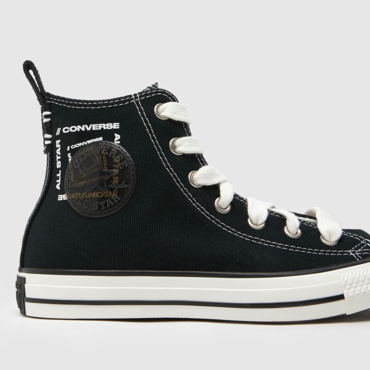 Converse All Star – Svarta och vita höga sneakers