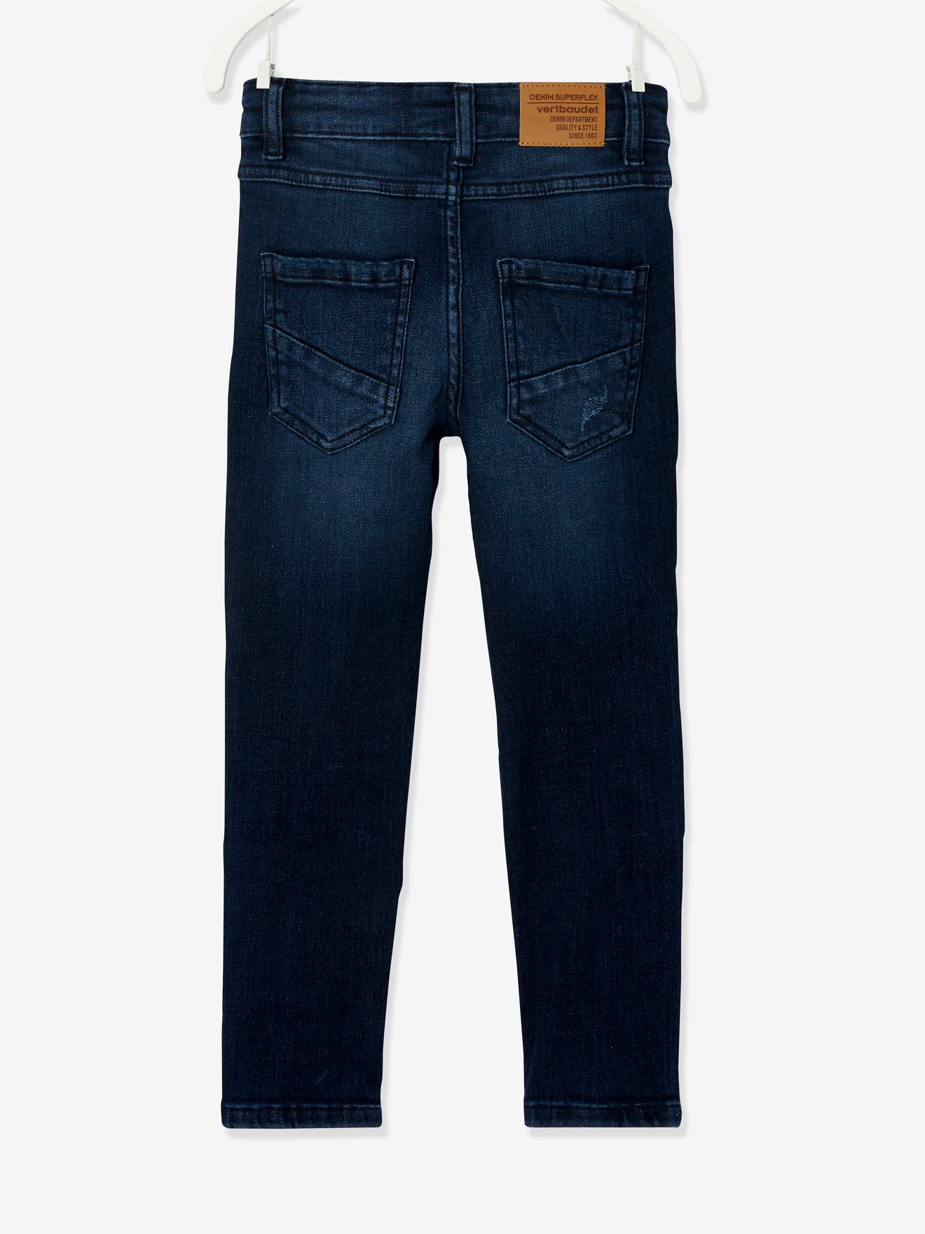 Jean slim Superflex garçon super extensible denim brut