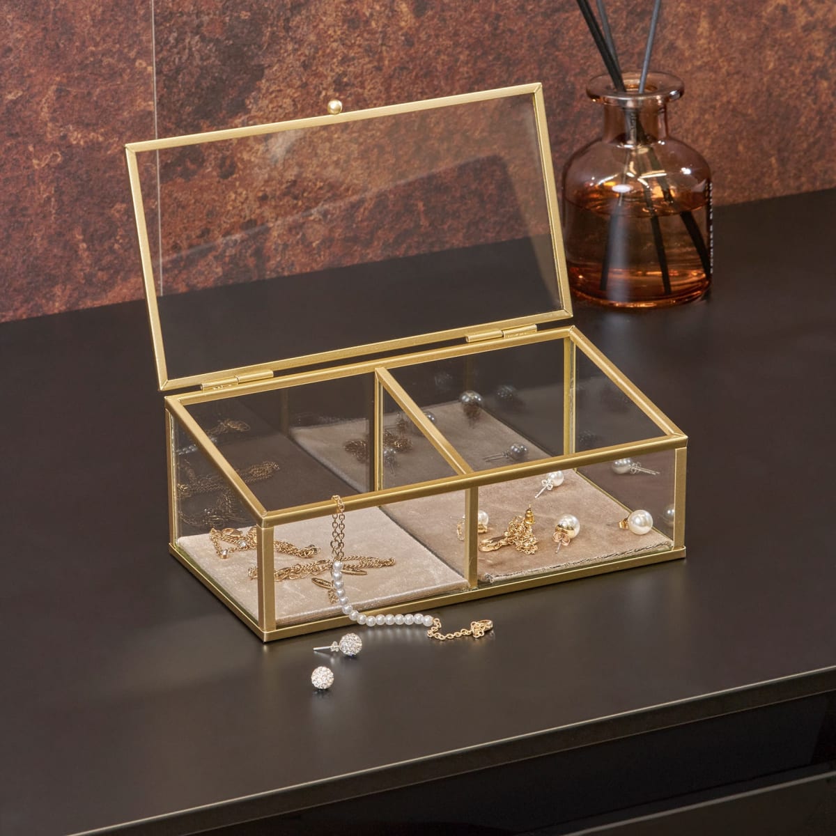 Schmuckkasten, Gold (10,7x16,2x25,7cm), 1 St