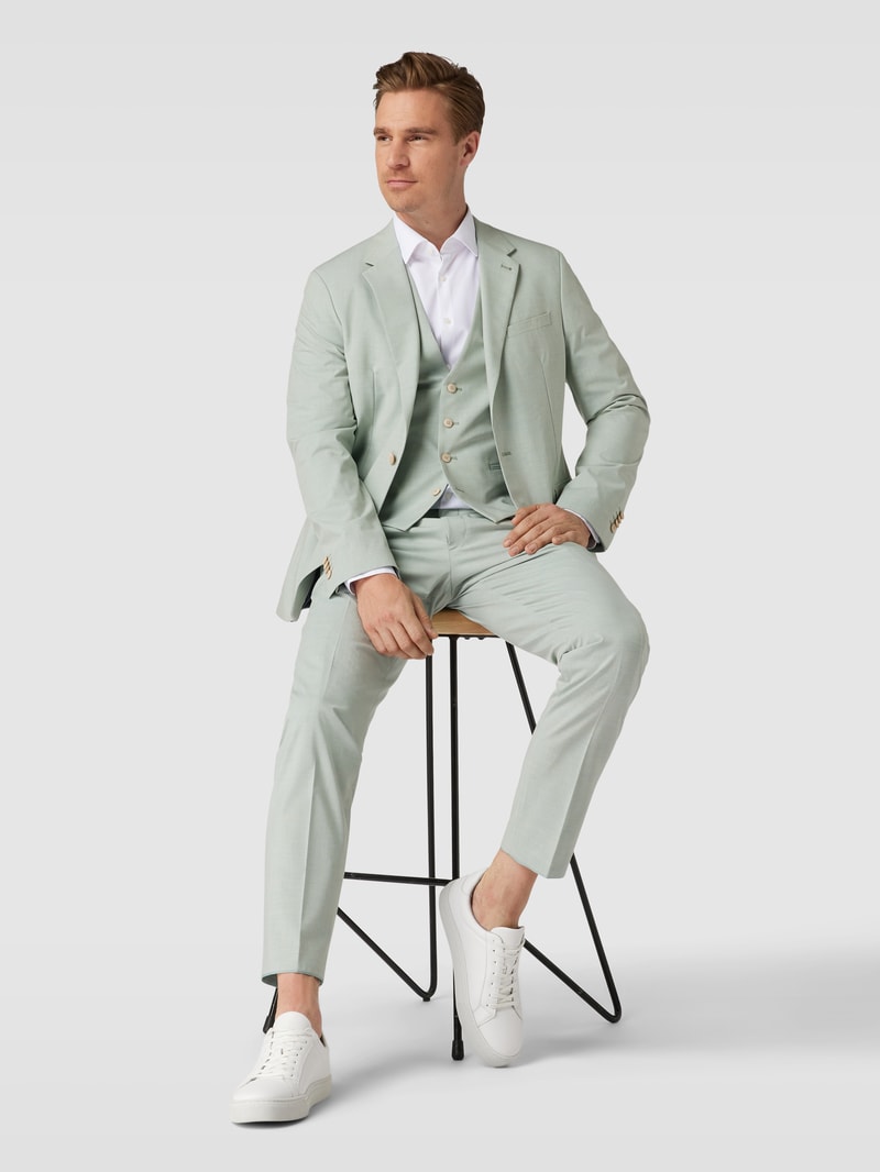 Stoffhose mit Eingrifftaschen in türkis
