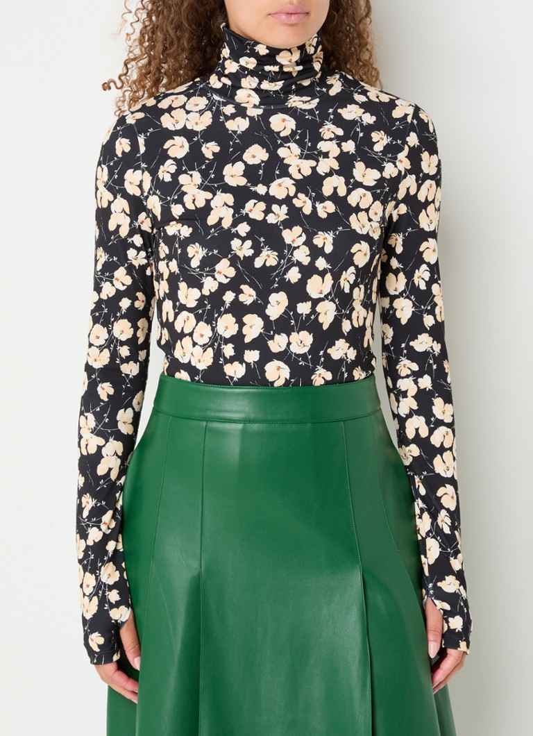 Essentiel Antwerp Gilberto turtleneck top with floral print