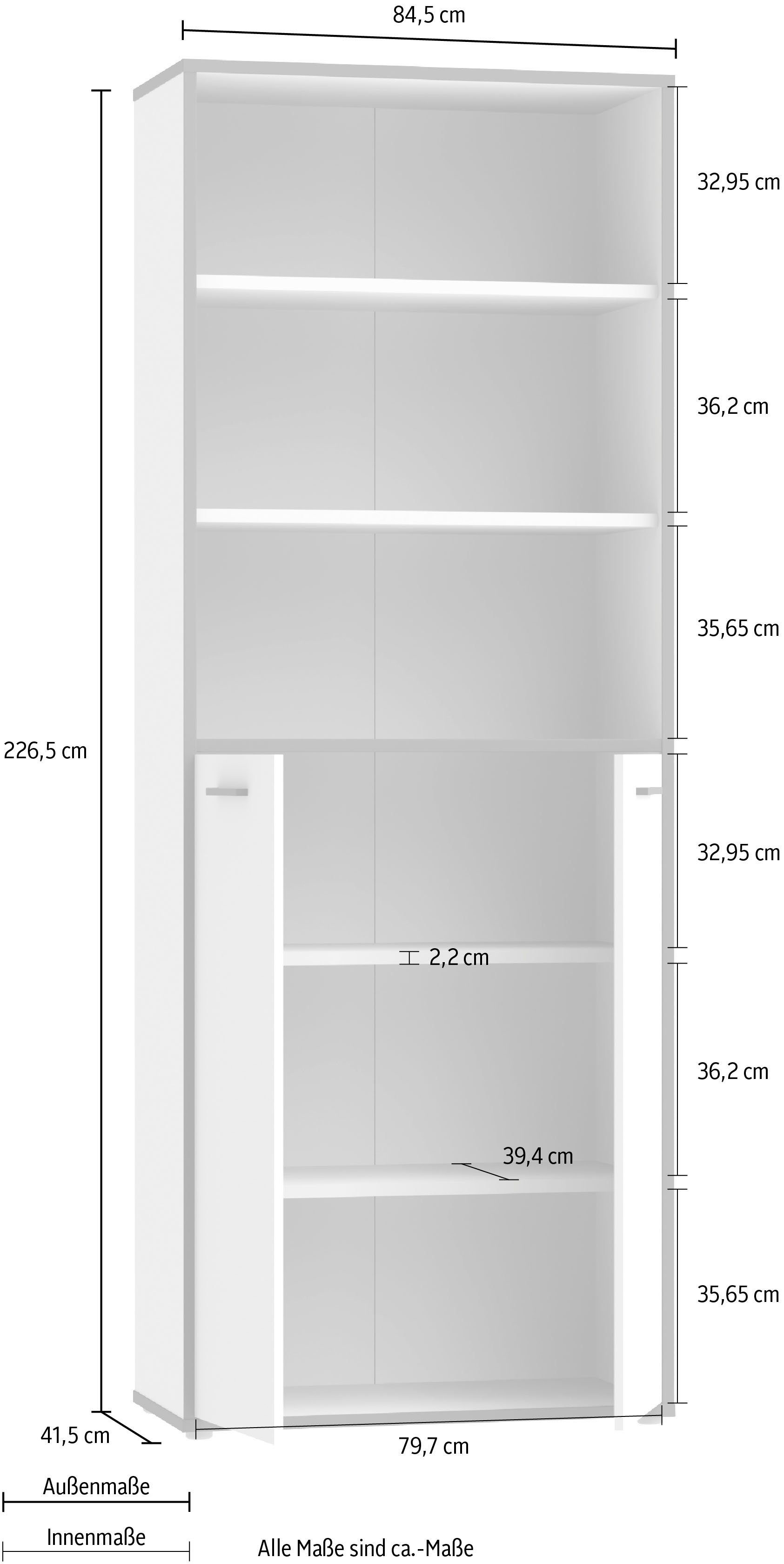 FORTE Aktenregal Keflav, Breite 84,5 cm