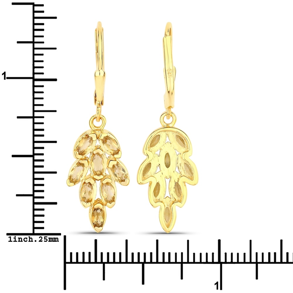 Rafaela Donata Boucles doreilles Argent sterling Citrine en Or jaune Bijoux