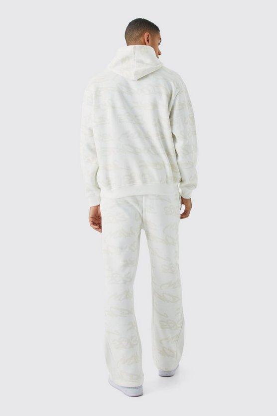 Oversize Worldwide Trainingsanzug mit Graffiti-Print