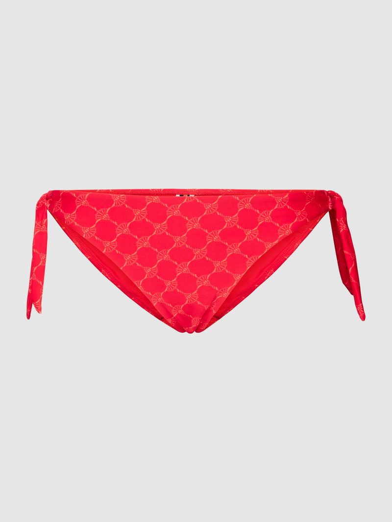 Bikini-Hose mit seitlicher Schnürbindung in rot