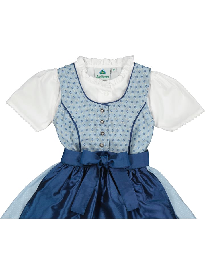 Isartrachten Dirndl in Hellblau/ Blau günstig kaufen