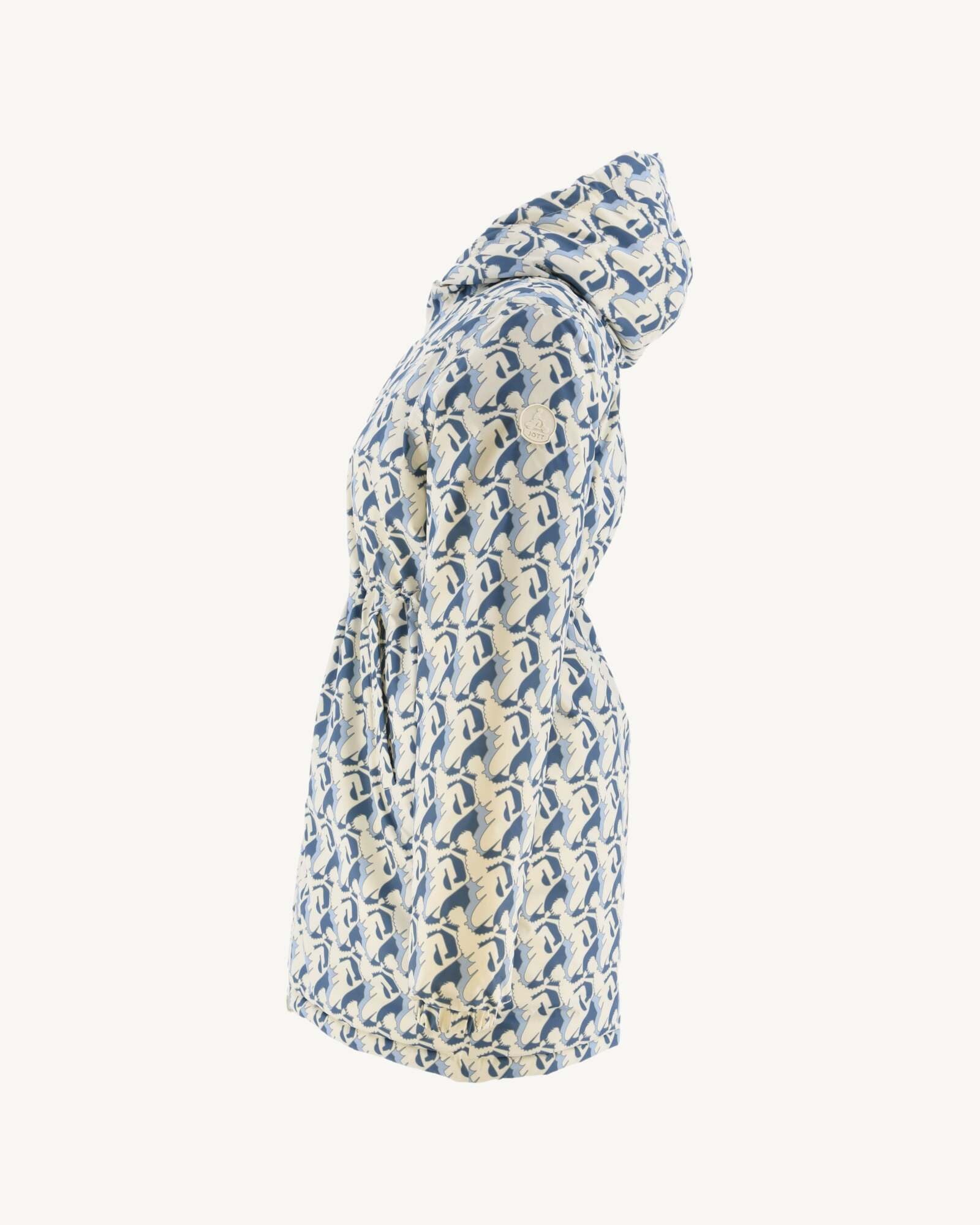 Doudoune longue réversible imprimé Monogram écru/Ecru Roma