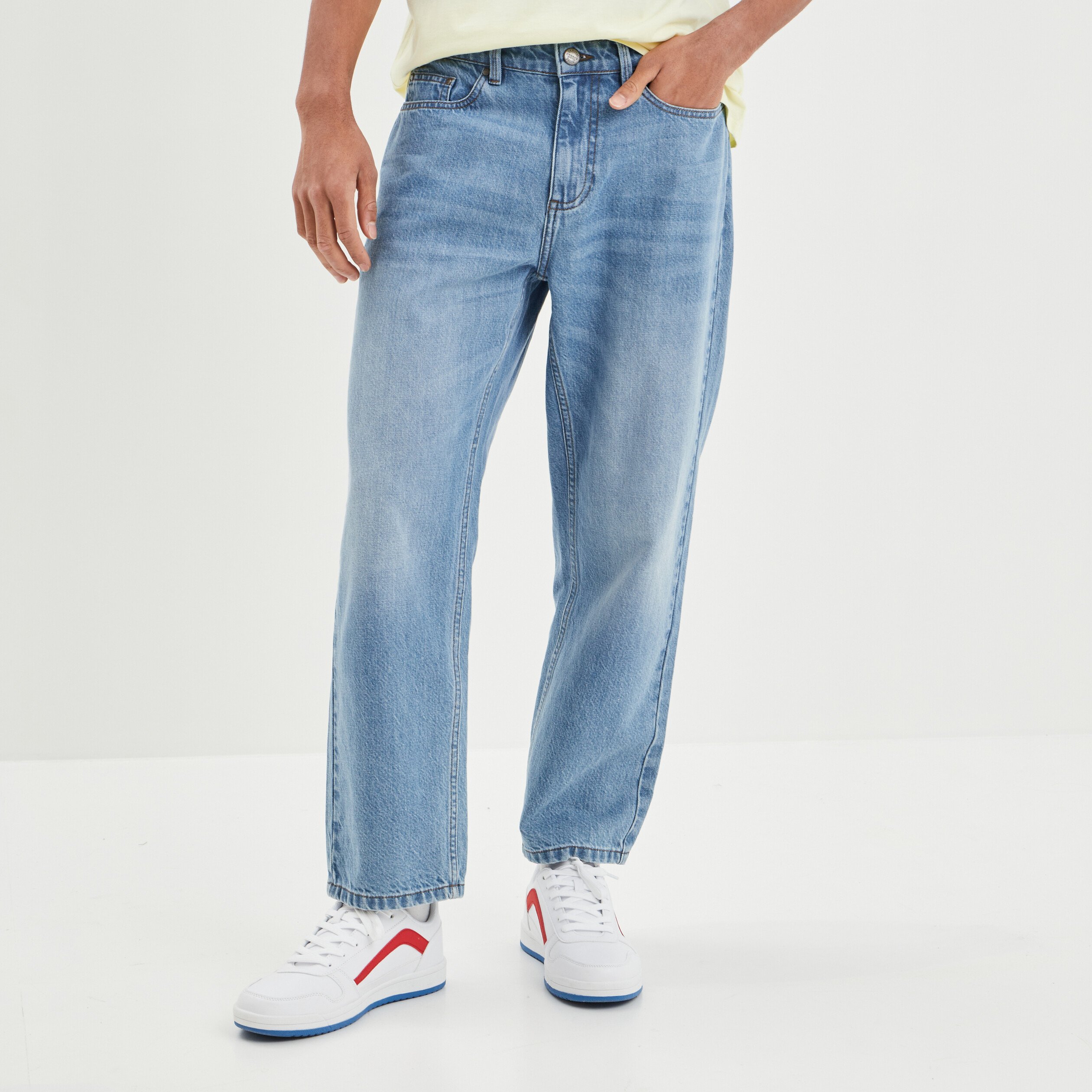Jeans relaxed Creeks denim triple stone garçon | La Halle