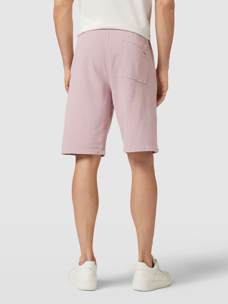 Sweatshorts mit Tunnelzug Modell 'Washer' in rosa