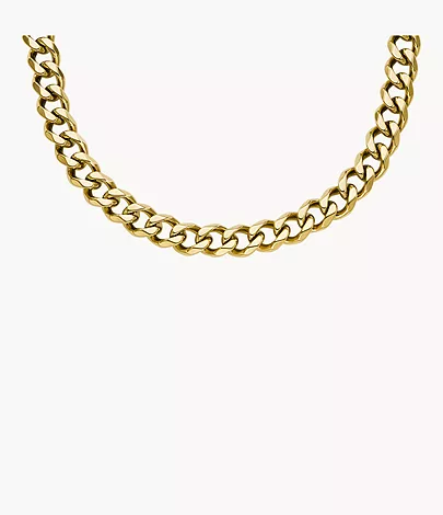 Fossil Kette Ellis Core Chains Edelstahl goldfarben