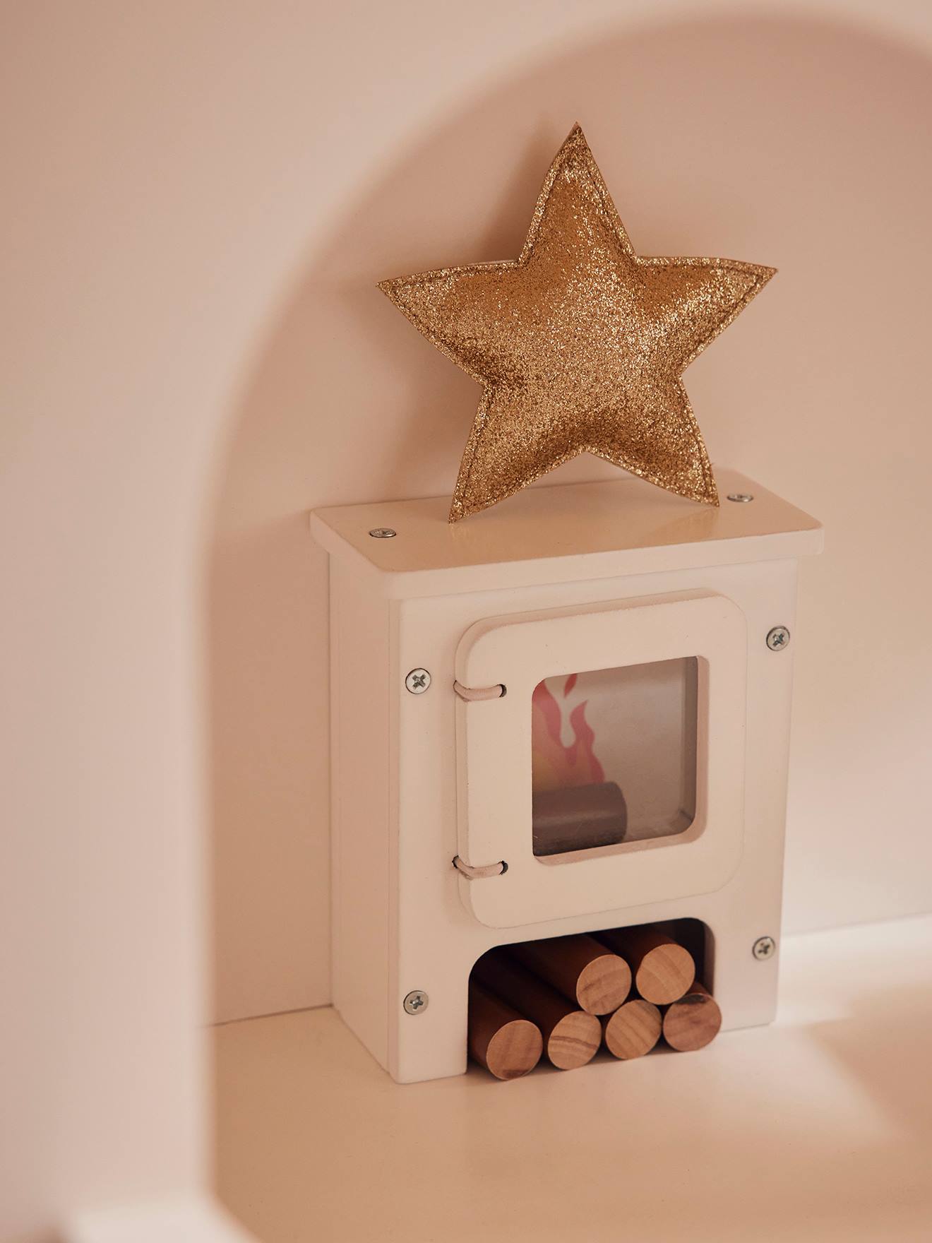 Maison de poupée mannequin Romantique en bois FSC® multicolore