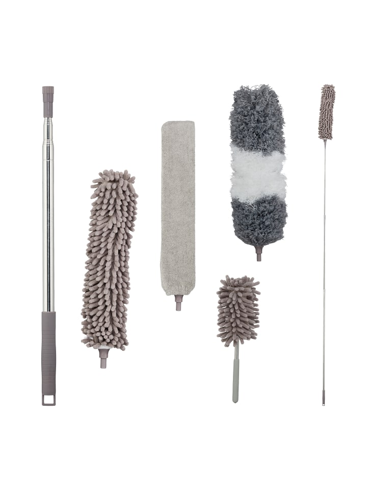 relaxdays 5-tlg. Staubwedel Set in Grau günstig kaufen onesize
