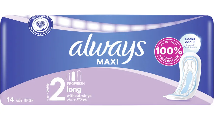 Always MAXI Damenbinden ProFresh Long 14ST