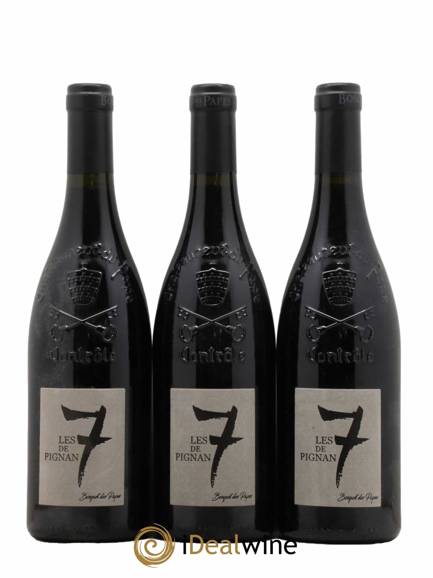 Châteauneuf-du-Pape Les 7 de Pignan Bosquet des Papes 2020 - Lot de 3 Bouteilles