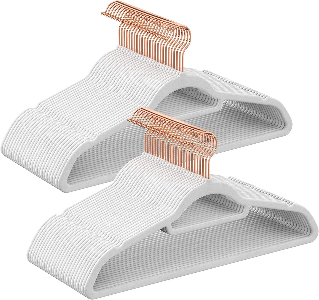 Songmics Samtbügel, 45x23.5x0.6cm, Weiß