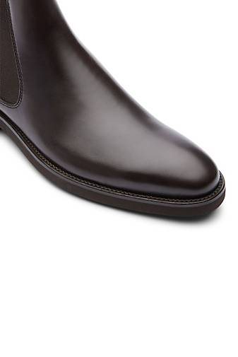 Lottusse Schwarze Kalb Wildlederstiefel