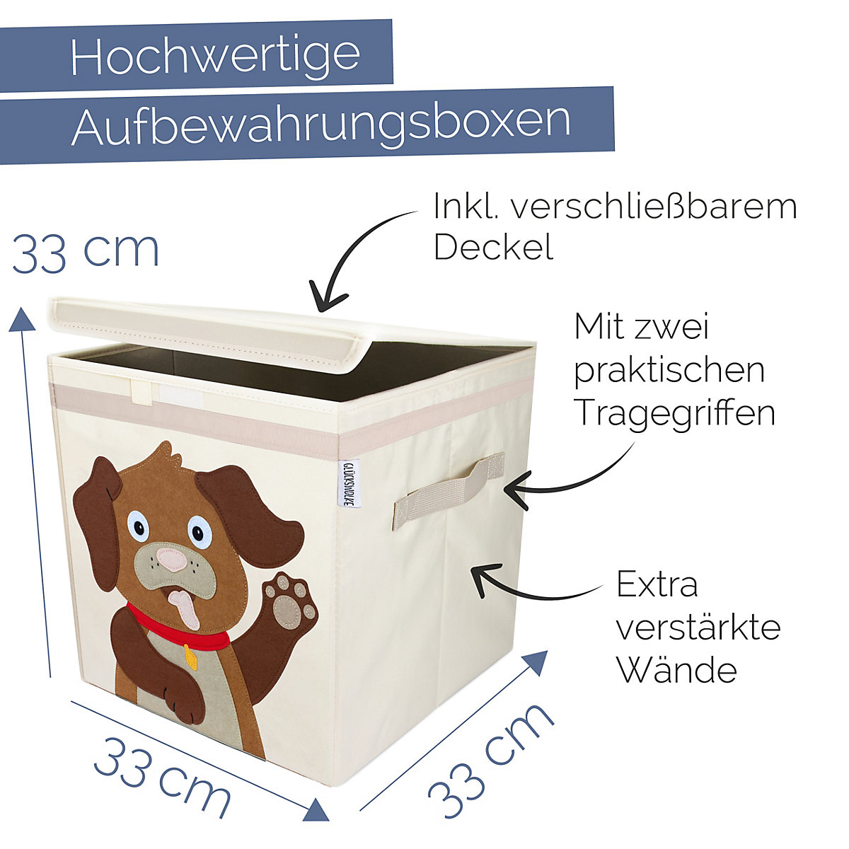 Aufbewahrungsboxen - 15 Motive I Spielzeugkiste mit Deckel I Boxen zur Aufbewahrung im Kallax Regal I Kinderzimmer Deko